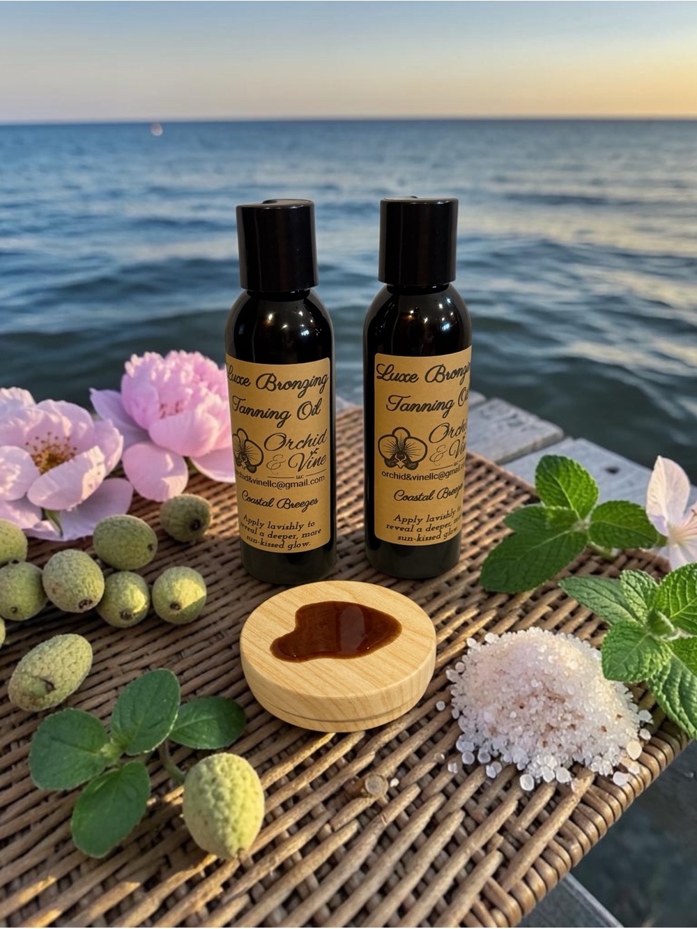Orchid & Vine Luxe Bronzing Tanning Oil -  Coastal Breezes